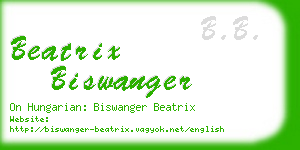 beatrix biswanger business card